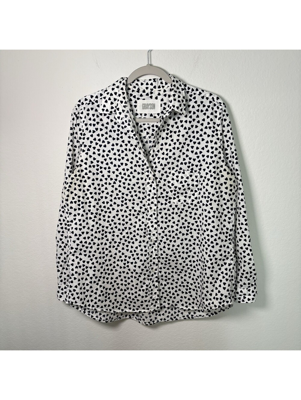 Grayson Frank & Eileen The Hero Shirt 04 White Heart Button Up Career Coastal